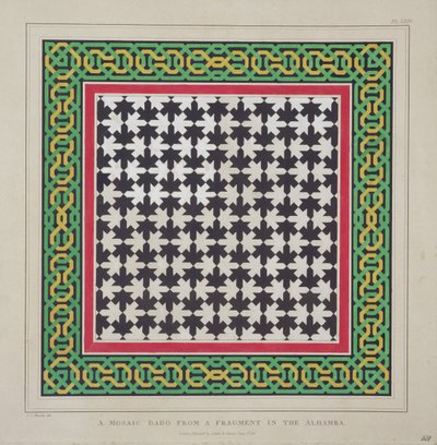 Mosaic Dado from a Fragment in the Alhambra, from 